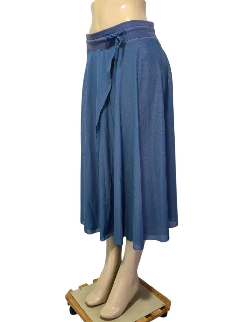 Halara Mesh Skirt Lined Sheer Style Provincial Blue Size L (32 Waist) Has...